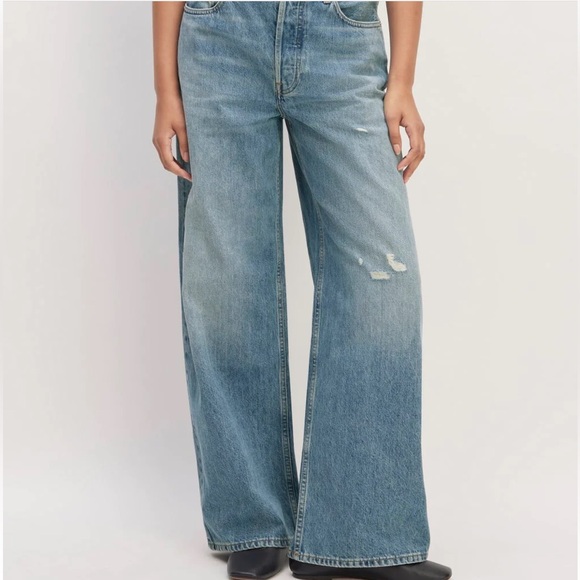 Everlane Light Blue Flare Super Baggy Jeans - Picture 3 of 10